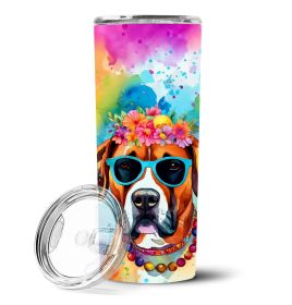 Boxer Hippie Dawg Stainless Steel Skinny Tumbler Vacuum Double Walled Reusable Insulated Tumbler Travel Cup for Coffee Cocktails Gift with Lid, 20 oz
