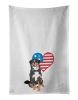 NEW Bernese Mountain Dog #1 Patriotic Kitchen Towel Set of 2 White Dish Towels Decorative Bathroom Hand towel for Hand, Face, Hair, Yoga, Tea