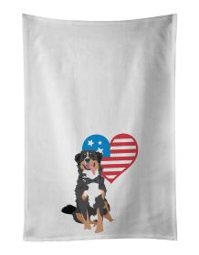 NEW Bernese Mountain Dog #1 Patriotic Kitchen Towel Set of 2 White Dish Towels Decorative Bathroom Hand towel for Hand, Face, Hair, Yoga, Tea
