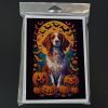 Brittany Spaniel Witchy Halloween Greeting Cards Pack of 8 Blank Cards with Envelopes Whimsical A7 Size 5x7 Blank Note Cards