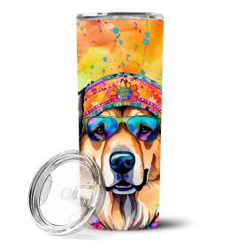 Hippie Dawg Stainless Steel Skinny Tumbler Vacuum Double Walled Reusable Insulated Tumbler Travel Cup for Coffee Cocktails Gift with Lid, 20 oz (Default: Default)