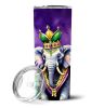Elephant King of Mardi Gras Stainless Steel Skinny Tumbler Vacuum Double Walled Reusable Insulated Tumbler Travel Cup for Coffee Cocktails Gift with L