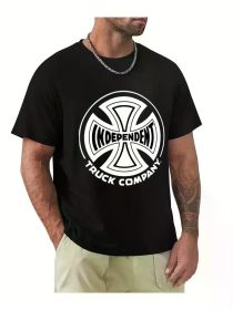 Men's Summer Cotton T-Shirt with Unique Dog Anatomy Design - Casual, Breathable & Machine Washable, Crew Neck, Short Sleeve (Color: Black, size: S)