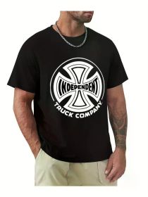 Men's Summer Cotton T-Shirt with Unique Dog Anatomy Design - Casual, Breathable & Machine Washable, Crew Neck, Short Sleeve (Color: Black, size: L)