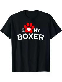 I Love My Boxer Shirt - Boxer Dog T-ShirtI Love My Boxer Shirt - Boxer Dog T-ShirtI Love My Boxer Shirt - Boxer Dog T-Shirt (Color: Black, size: M)